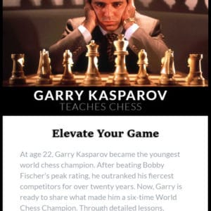 garry kasparov teaches chess