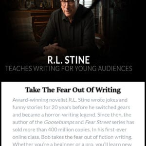 r. l. stine teaches writing for young audiences
