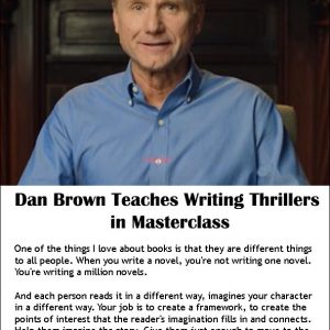 dan brown writing thrillers masterclass