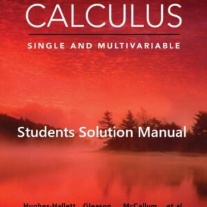 solution manual for calculus single and multivariable 7e