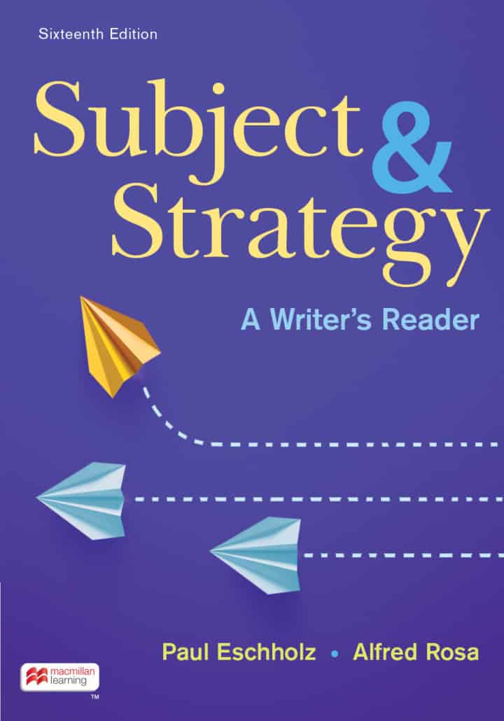 Subject And Strategy A Writer S Reader 16th Edition EPub PDF   Subject And Strategy 16th Edition 